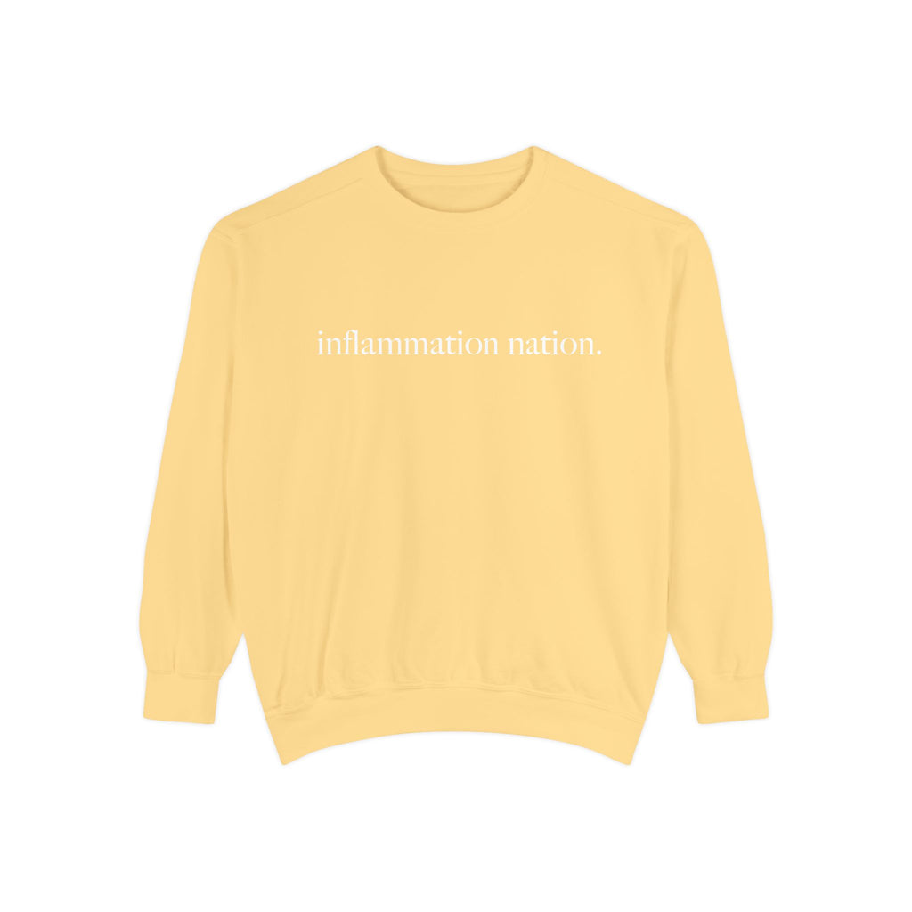 Minimal White Sweatshirt — Classic Garment-Dyed Crewneck