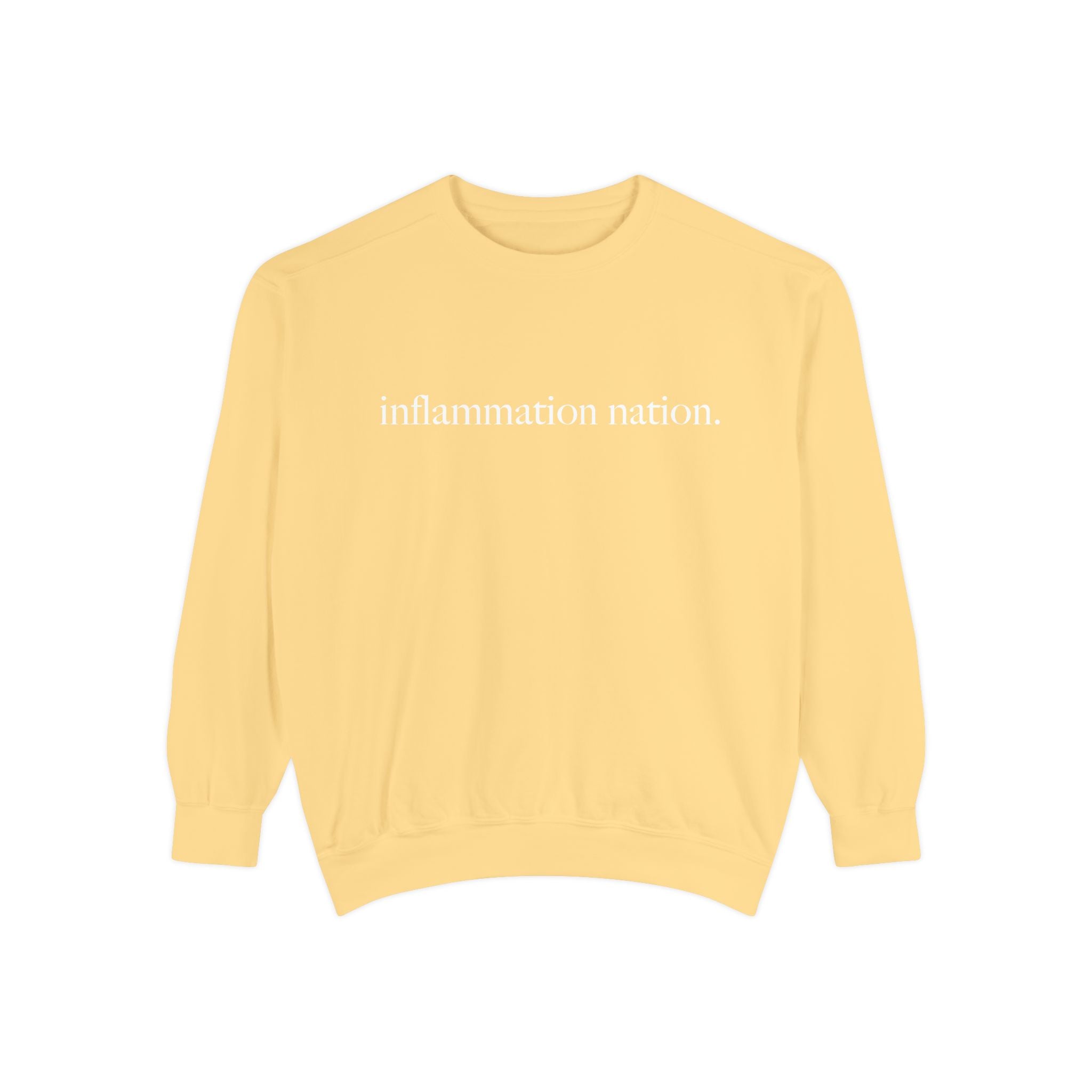 Minimal White Sweatshirt — Classic Garment-Dyed Crewneck