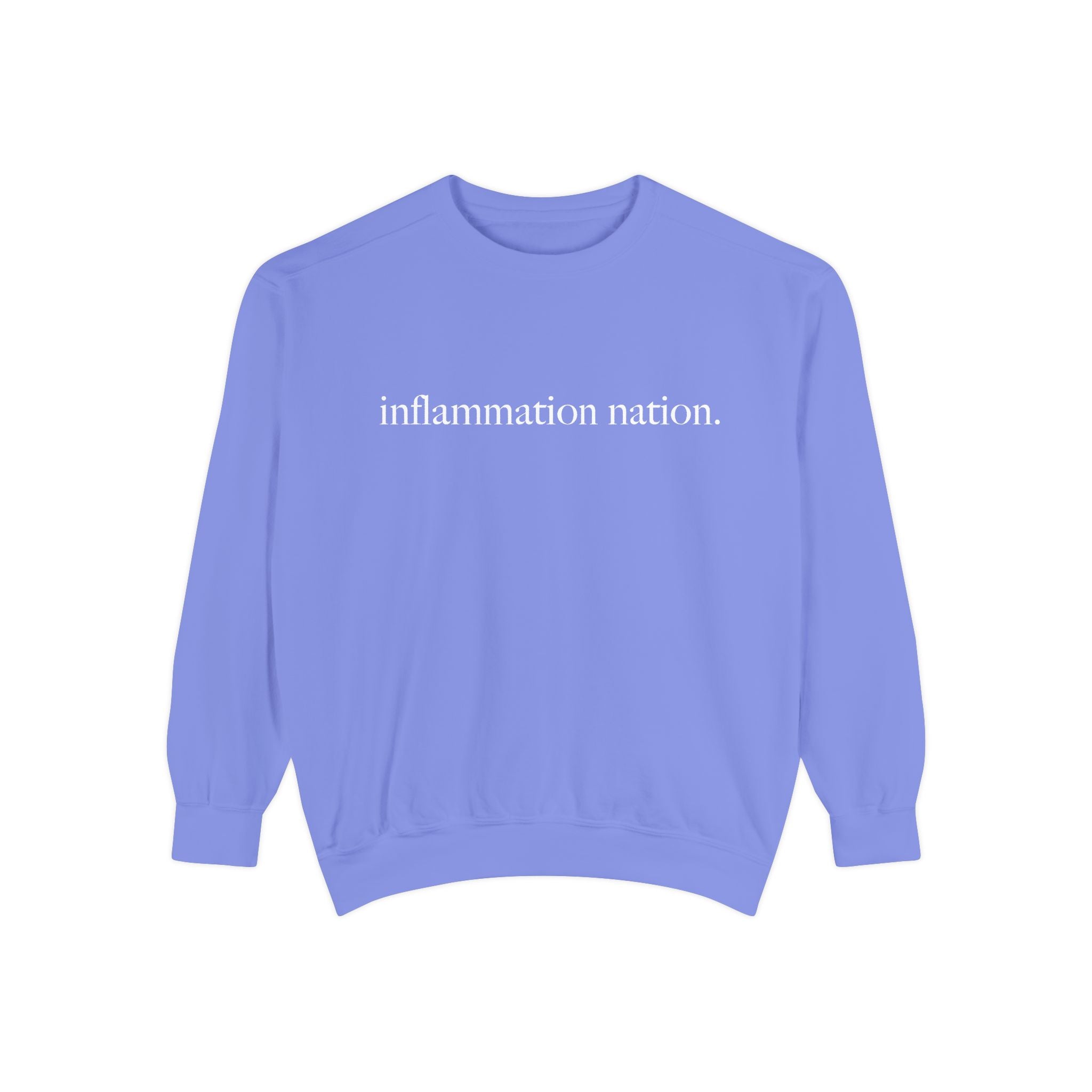 Minimal White Sweatshirt — Classic Garment-Dyed Crewneck