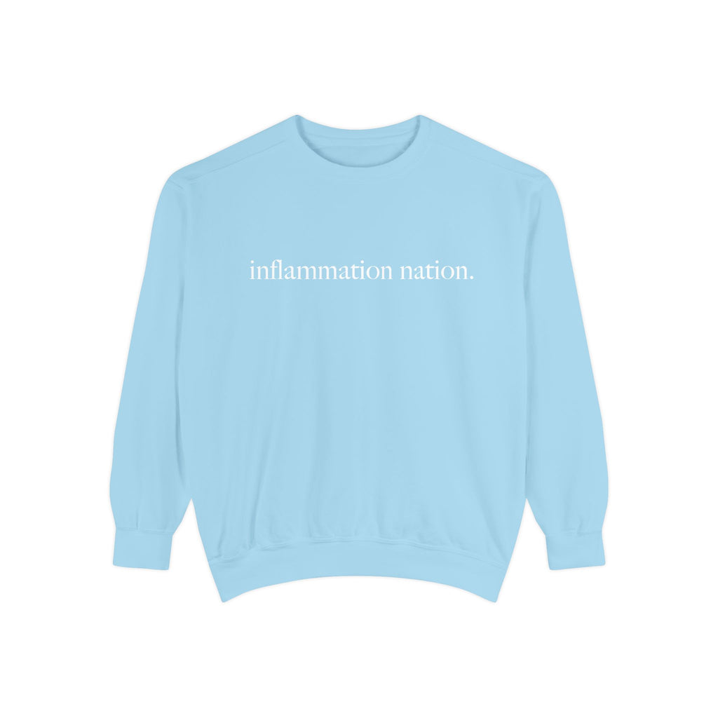 Minimal White Sweatshirt — Classic Garment-Dyed Crewneck