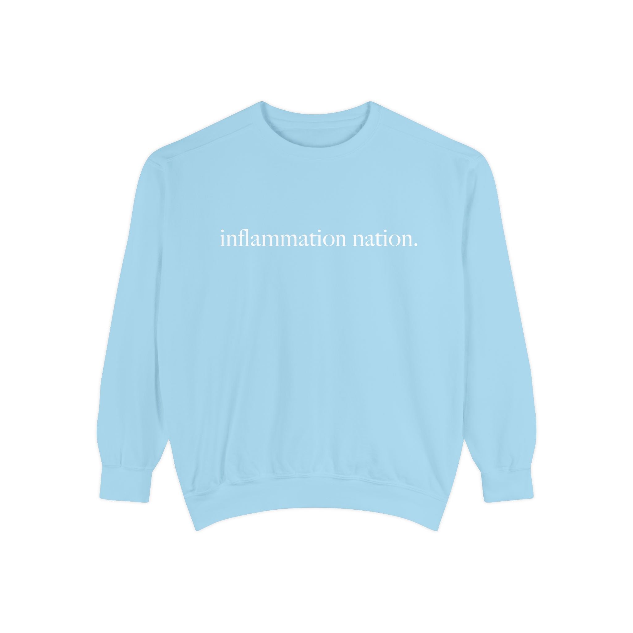 Minimal White Sweatshirt — Classic Garment-Dyed Crewneck