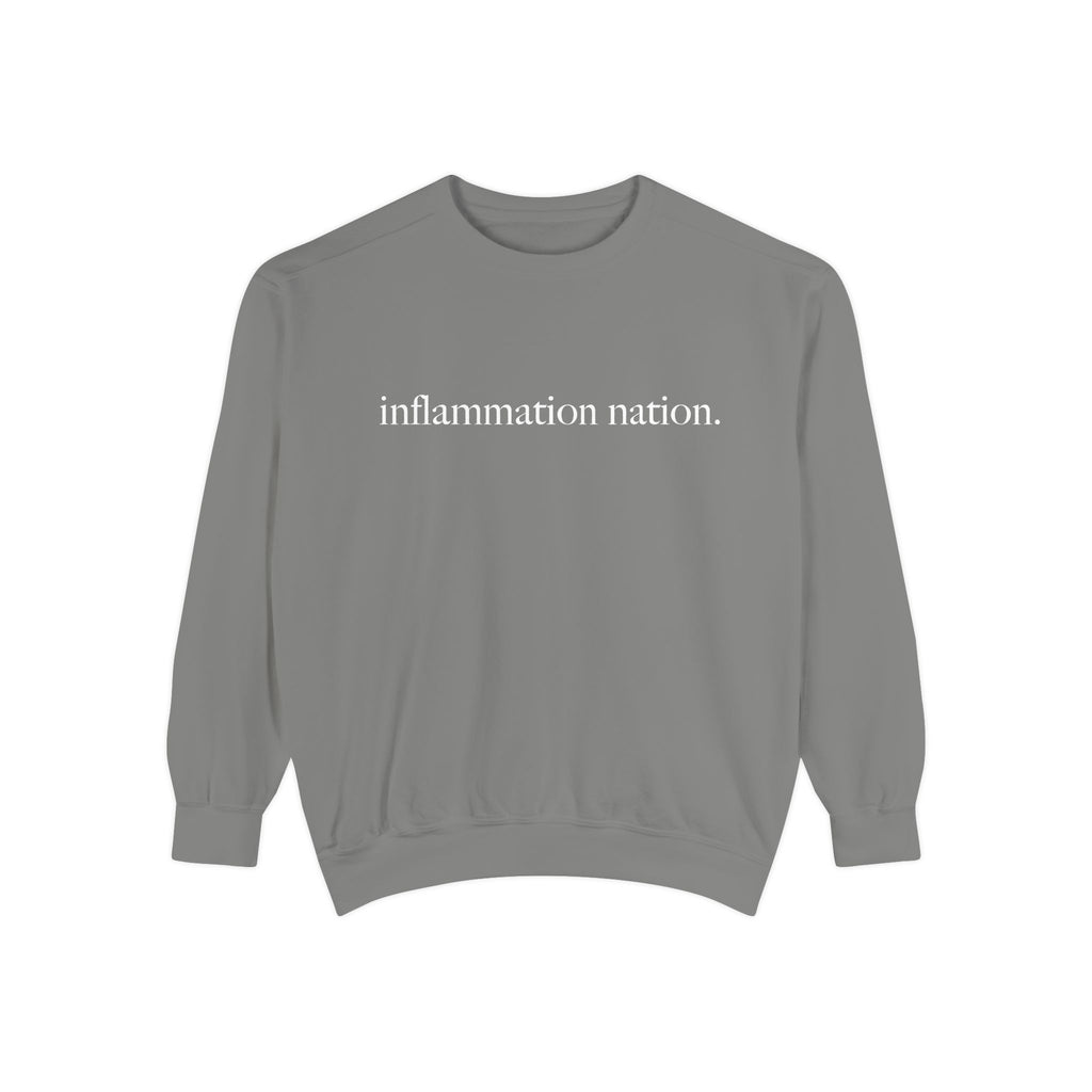 Minimal White Sweatshirt — Classic Garment-Dyed Crewneck