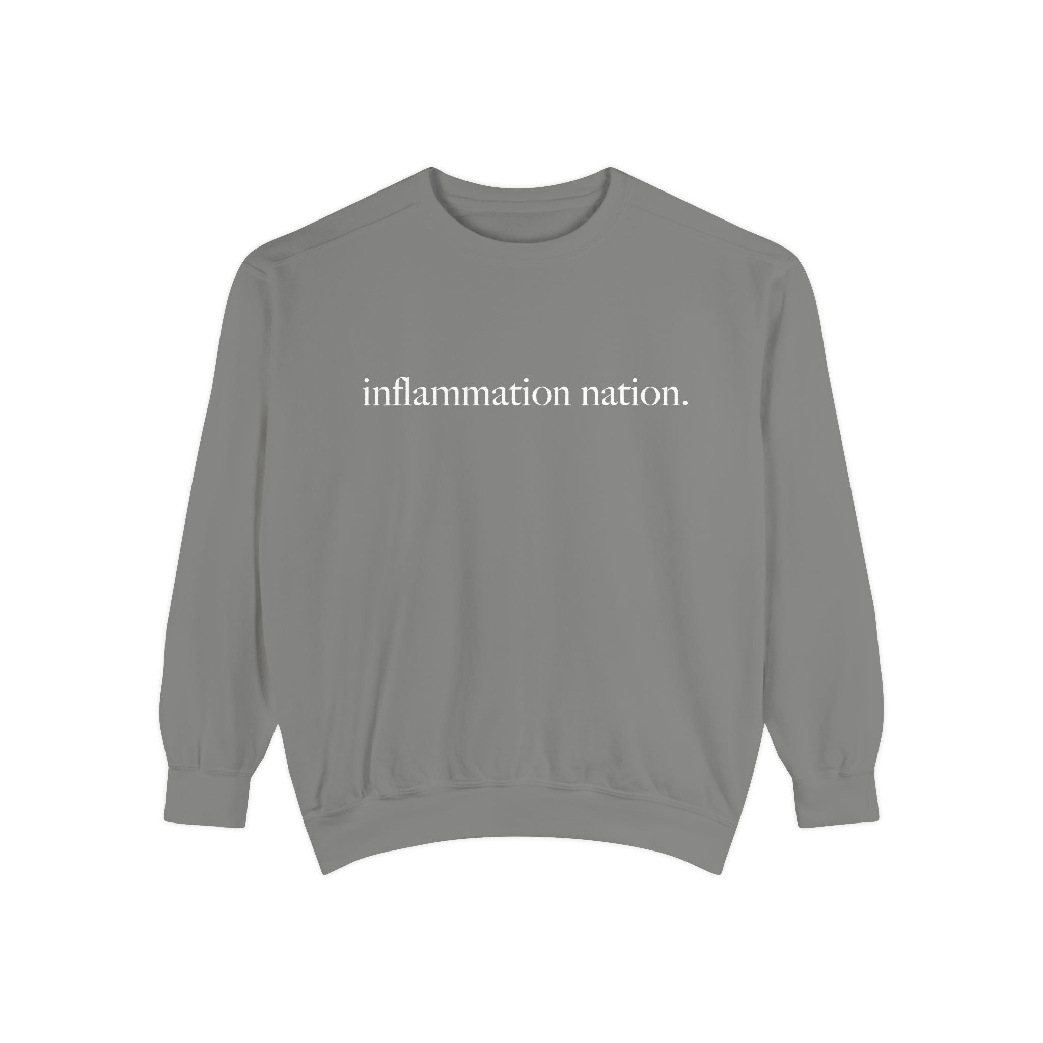 Minimal White Sweatshirt — Classic Garment-Dyed Crewneck