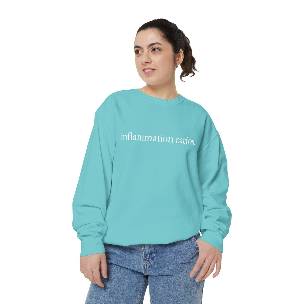 Minimal White Sweatshirt — Classic Garment-Dyed Crewneck
