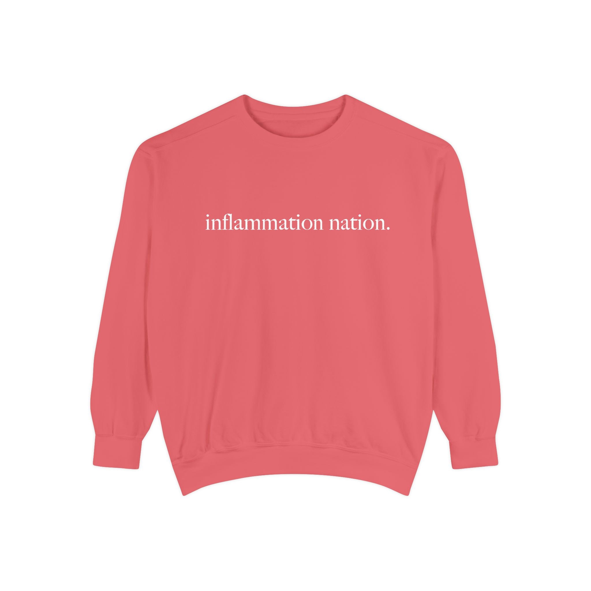 Minimal White Sweatshirt — Classic Garment-Dyed Crewneck
