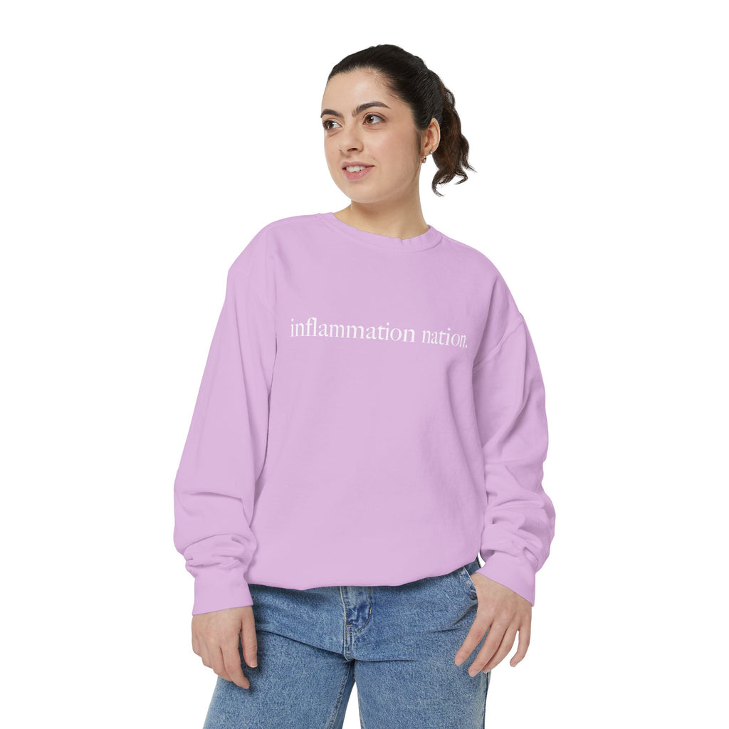 Minimal White Sweatshirt — Classic Garment-Dyed Crewneck