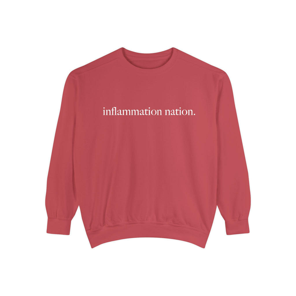 Minimal White Sweatshirt — Classic Garment-Dyed Crewneck
