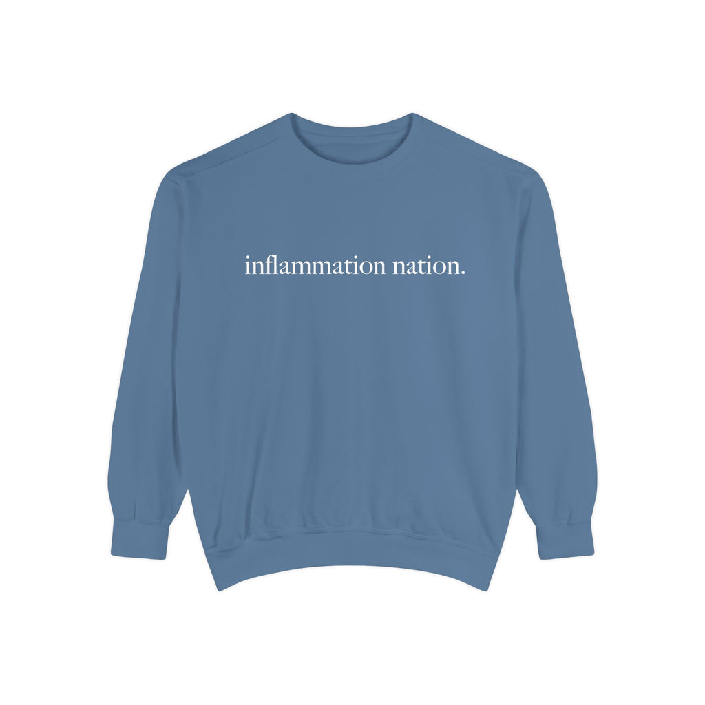 Minimal White Sweatshirt — Classic Garment-Dyed Crewneck