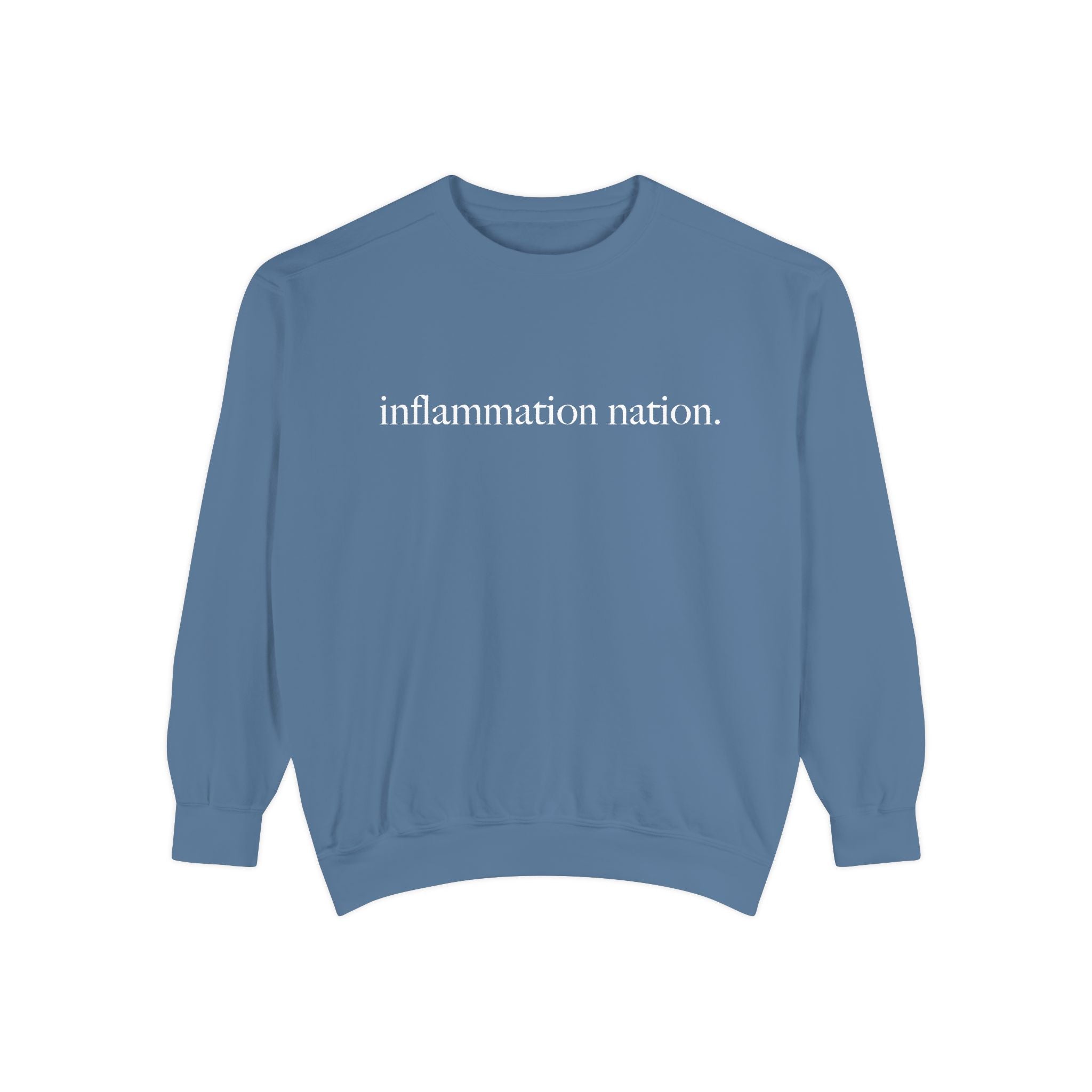 Minimal White Sweatshirt — Classic Garment-Dyed Crewneck