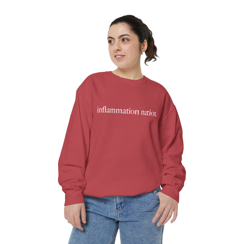 Minimal White Sweatshirt — Classic Garment-Dyed Crewneck