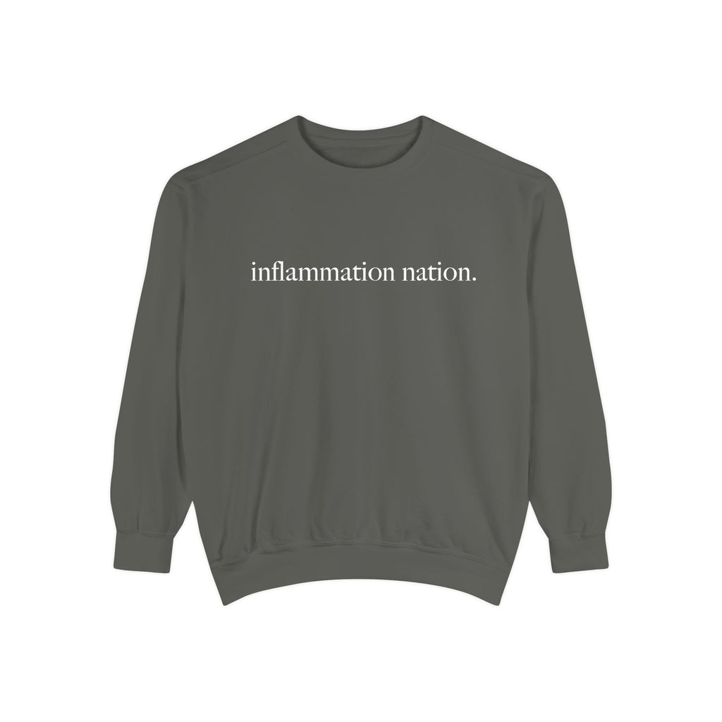 Minimal White Sweatshirt — Classic Garment-Dyed Crewneck