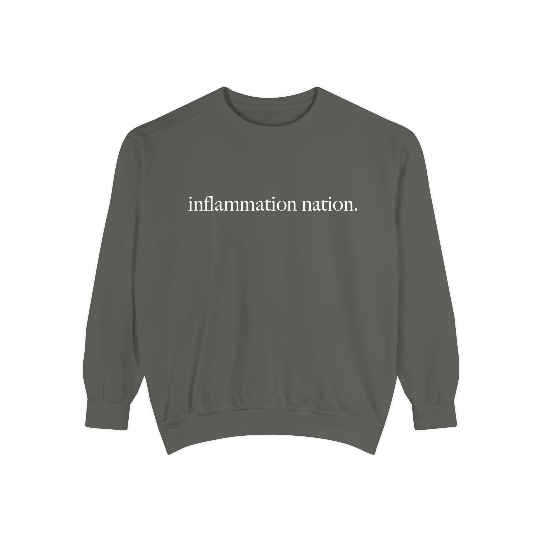 Minimal White Sweatshirt — Classic Garment-Dyed Crewneck