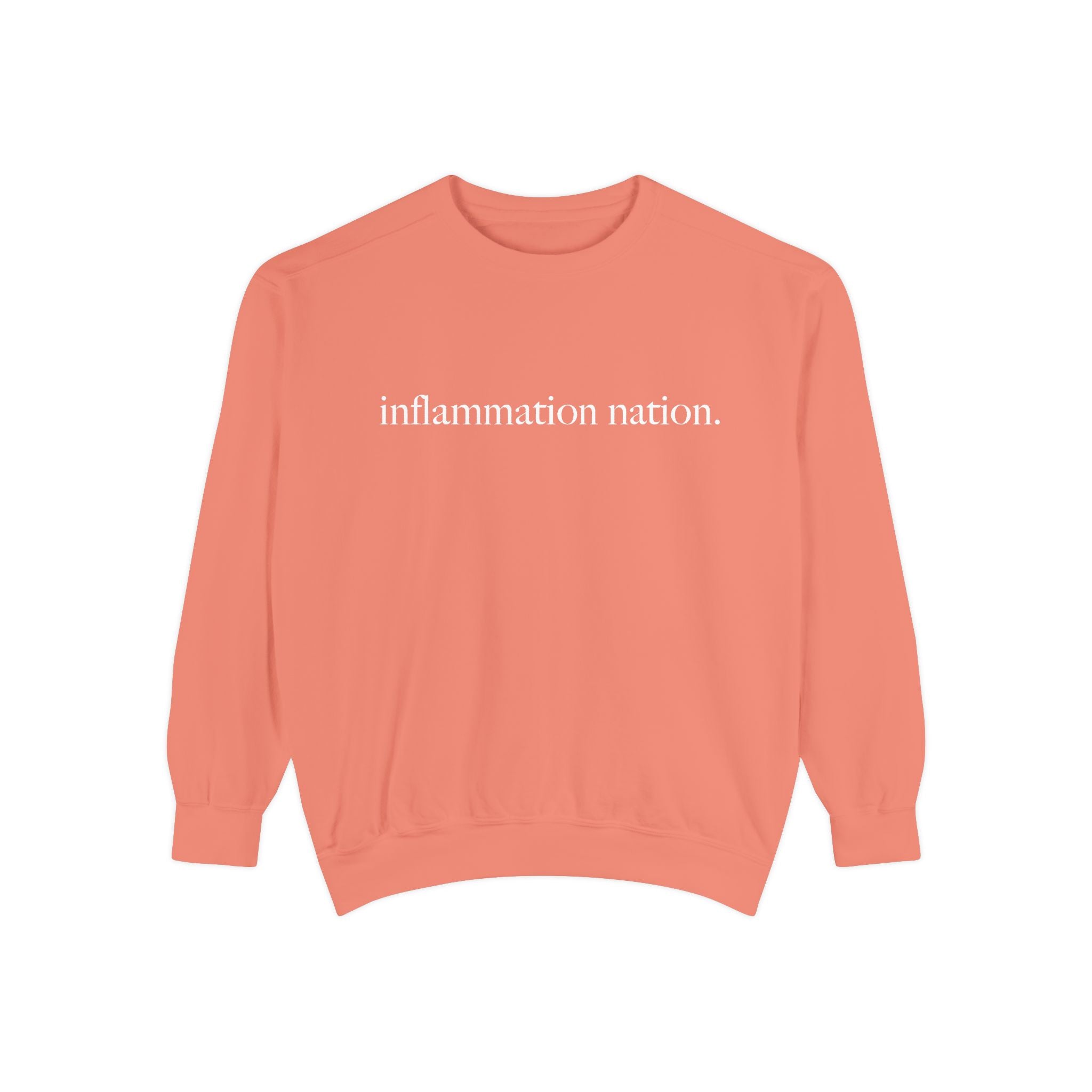 Minimal White Sweatshirt — Classic Garment-Dyed Crewneck