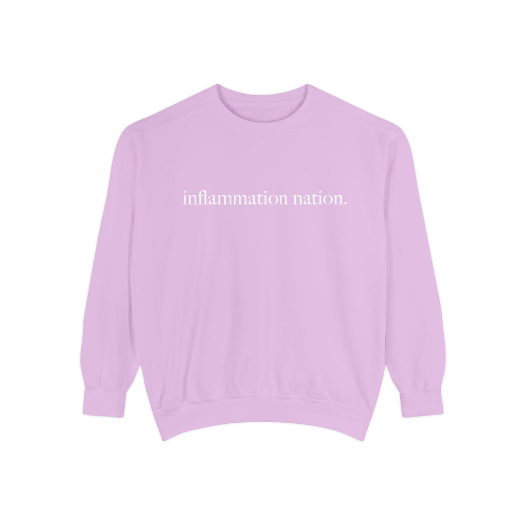 Minimal White Sweatshirt — Classic Garment-Dyed Crewneck