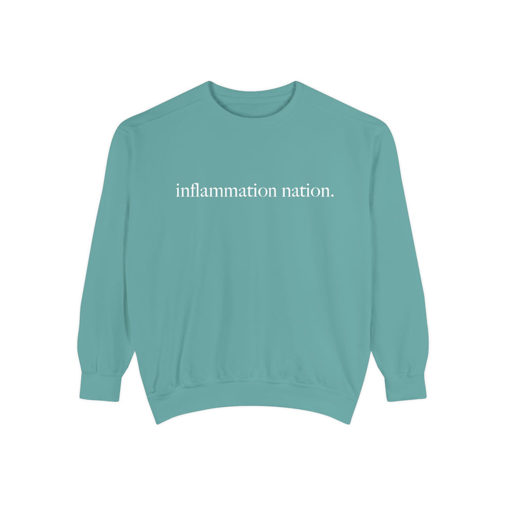 Minimal White Sweatshirt — Classic Garment-Dyed Crewneck