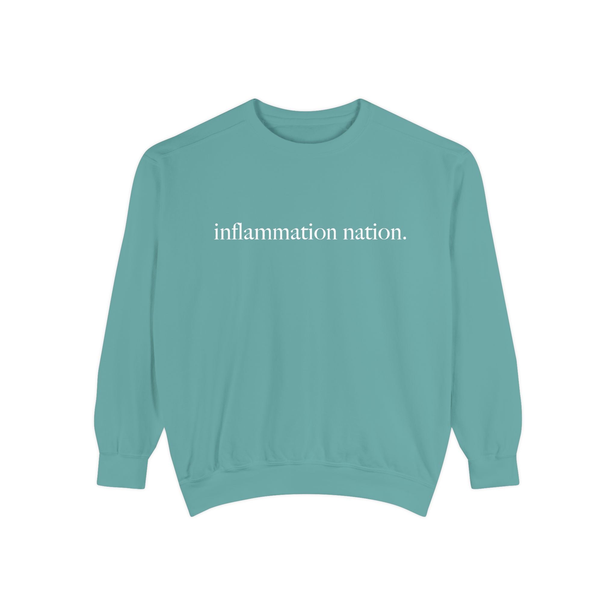 Minimal White Sweatshirt — Classic Garment-Dyed Crewneck