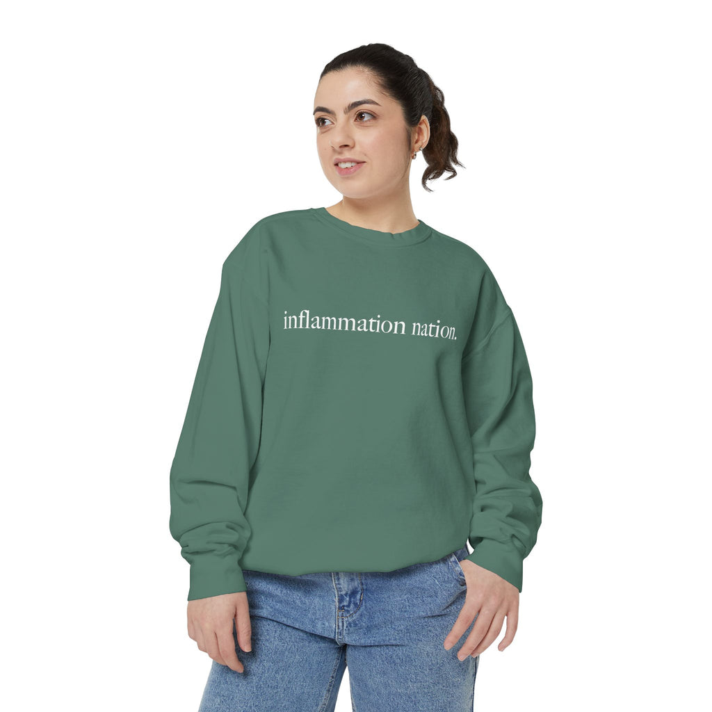 Minimal White Sweatshirt — Classic Garment-Dyed Crewneck