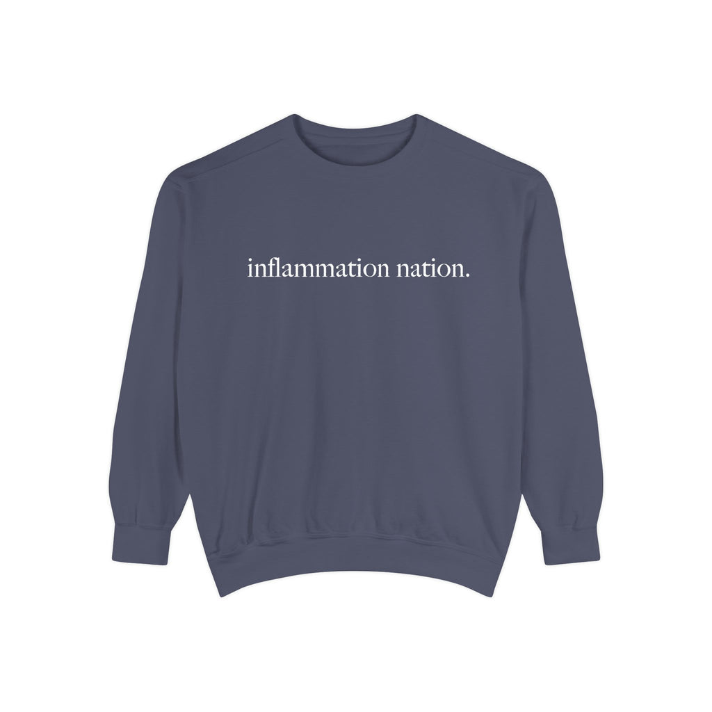 Minimal White Sweatshirt — Classic Garment-Dyed Crewneck