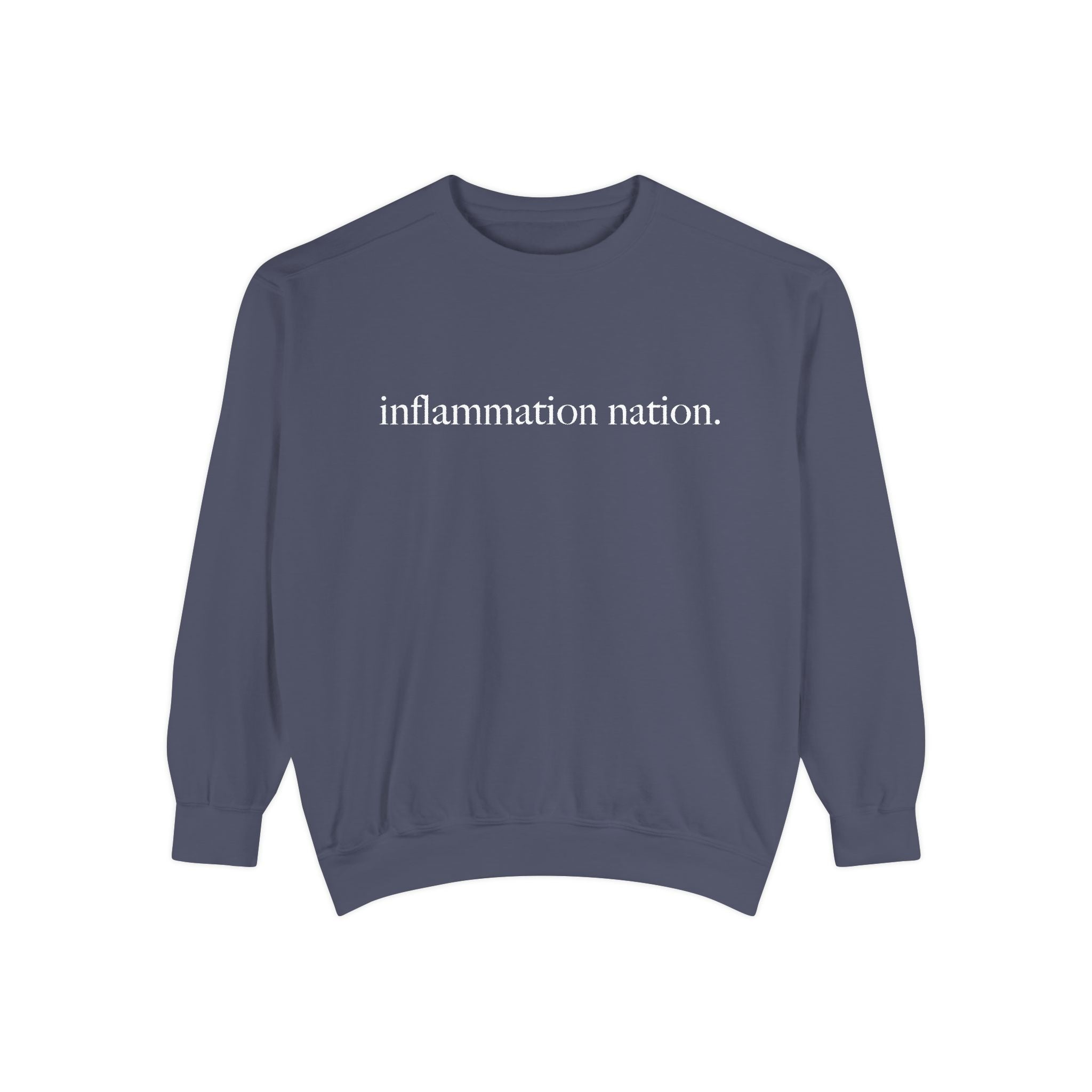Minimal White Sweatshirt — Classic Garment-Dyed Crewneck