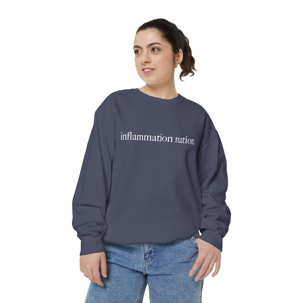 Minimal White Sweatshirt — Classic Garment-Dyed Crewneck