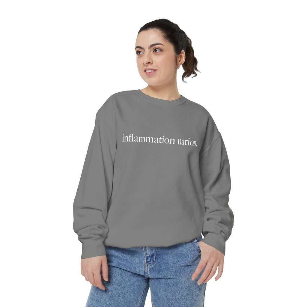Minimal White Sweatshirt — Classic Garment-Dyed Crewneck