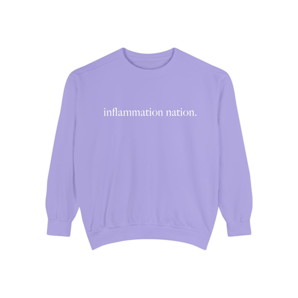 Minimal White Sweatshirt — Classic Garment-Dyed Crewneck