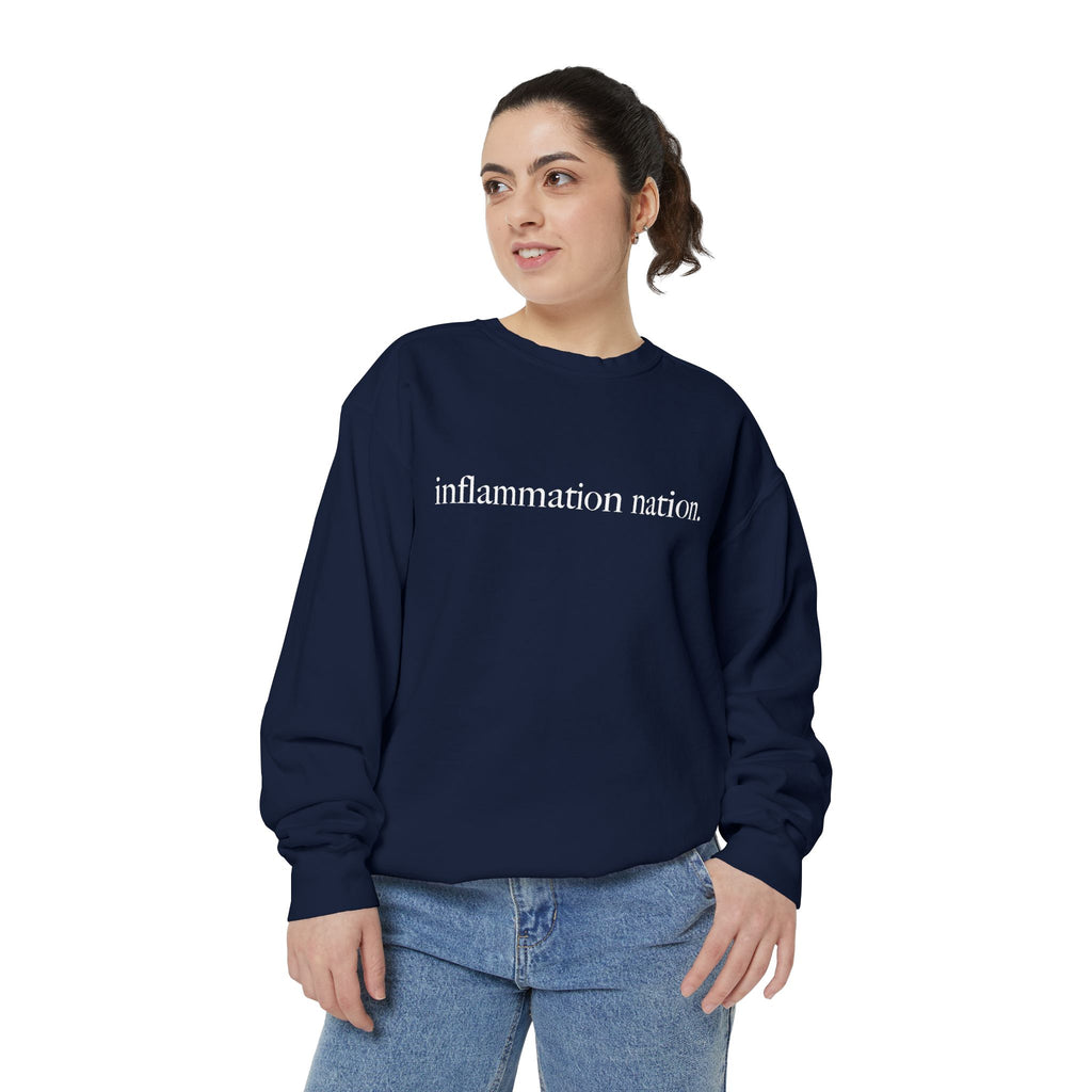 Minimal White Sweatshirt — Classic Garment-Dyed Crewneck