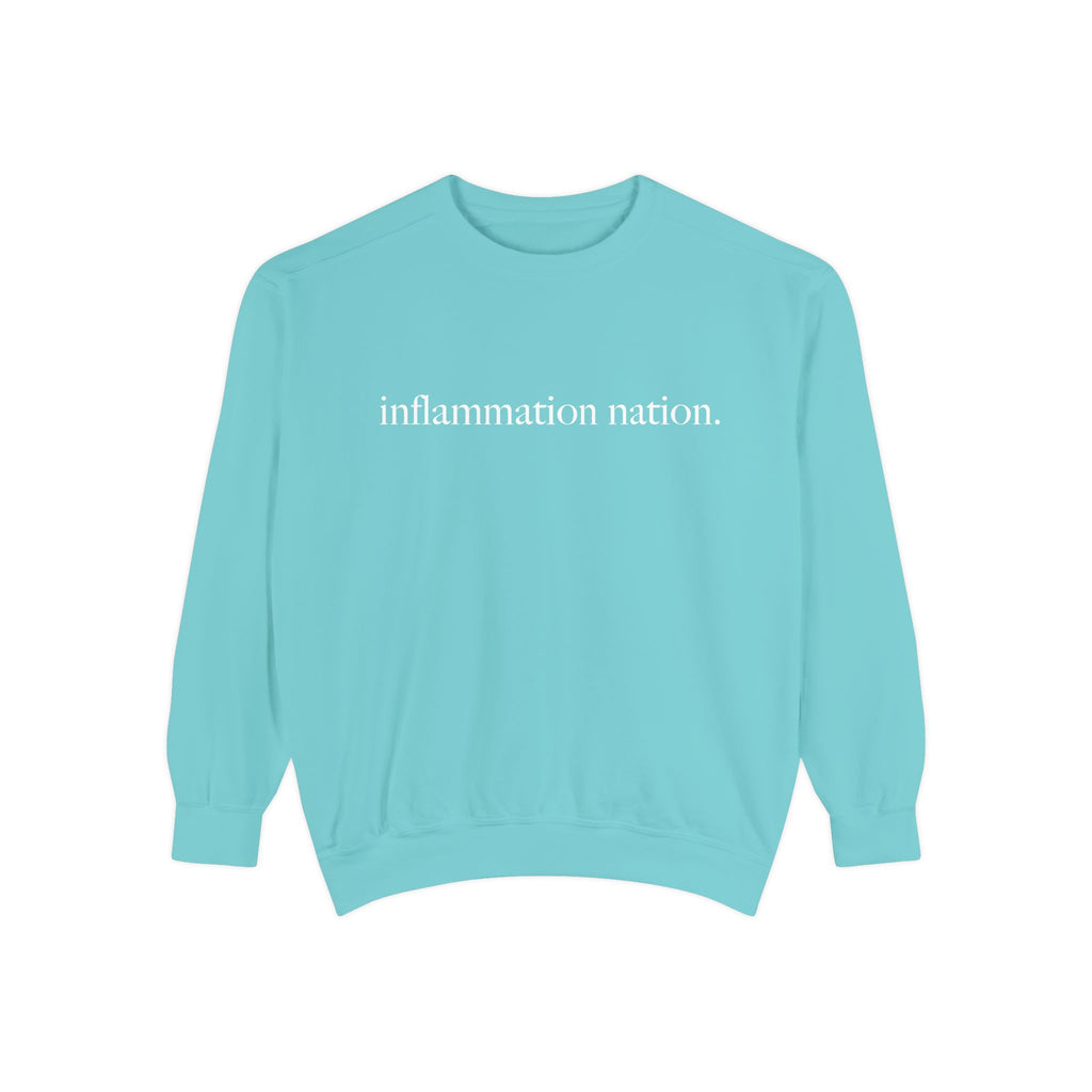 Minimal White Sweatshirt — Classic Garment-Dyed Crewneck