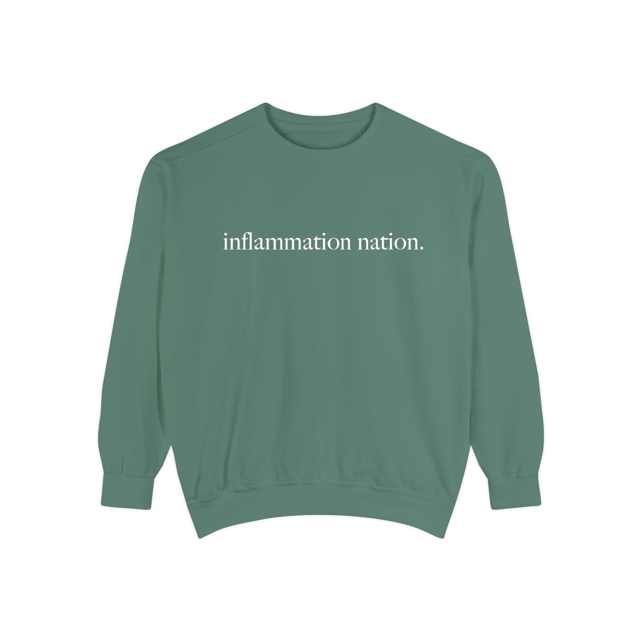 Minimal White Sweatshirt — Classic Garment-Dyed Crewneck